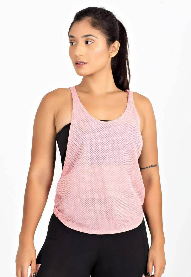 Conjunto 3 Peças Calça Legging com Bolso em Tela Dry + Regata em Tela Rosé + Top Tomara que Caia Preto