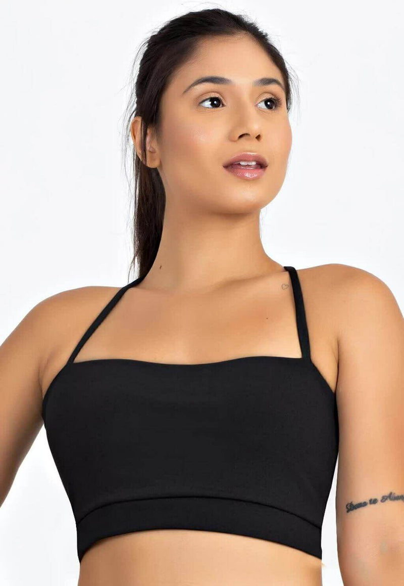 Top Alças Cruzadas Preto