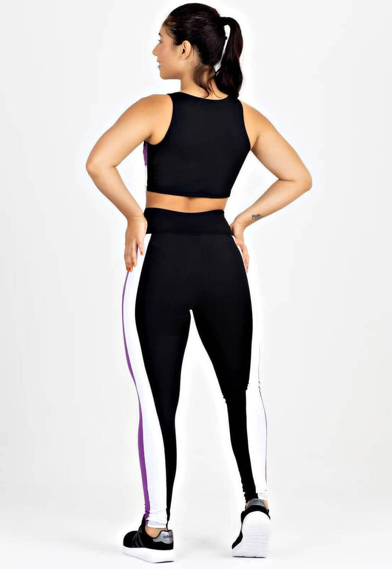 Conjunto Top + Calça Legging Cor Tripla